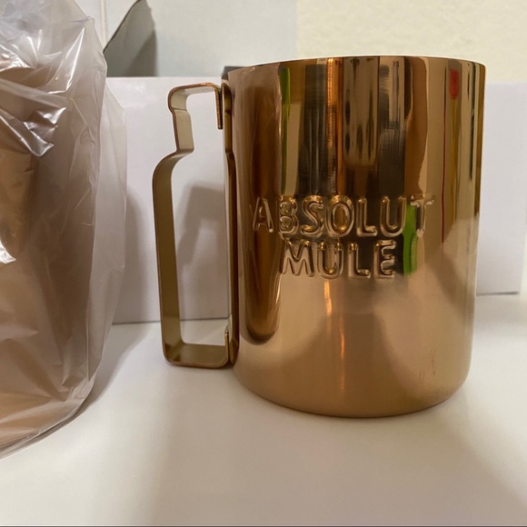 Absolut Dining Four New 4 Moscow Mule Copper Mugs Absolut Vodka